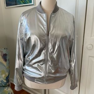 Silver Bomber Jacket